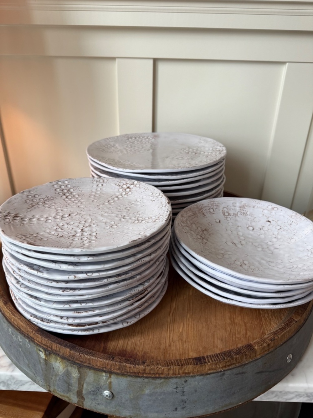 Fortessa Eddie Melamine Dinnerware/ William Sonoma White SET